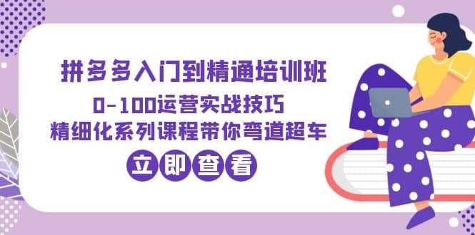 2023拼多多入门到精通培训班：0-100运营实战技巧 精细化系列课带你弯道超车-好课资源网