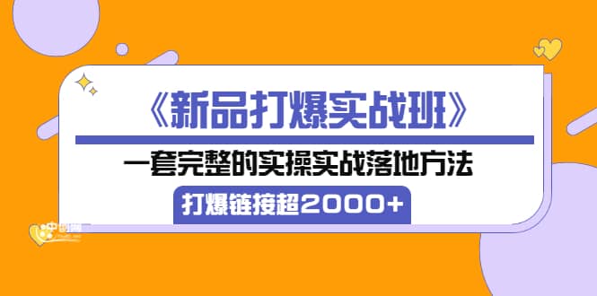 《新品打爆实战班》一套完整的实操实战落地方法，打爆链接超2000 （38节课)-好课资源网