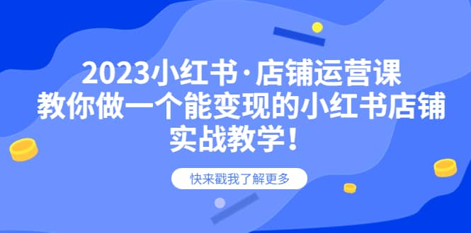 2023小红书·店铺运营课，教你做一个能变现的小红书店铺，20节-实战教学-好课资源网