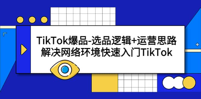 TikTok爆品-选品逻辑 运营思路：解决网络环境快速入门TikTok-好课资源网